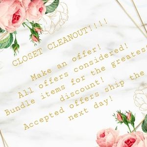 CLOSET CLEANOUT SALE